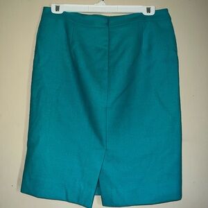 J Crew Elegant Teal Skirt Size 12